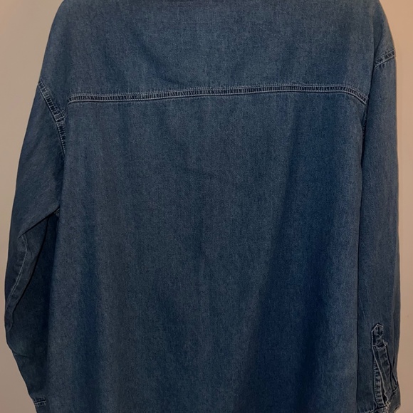 Nutcracker Y2K Corduroy Collar Denim Embroidered Button Down Christmas Santa - Picture 6 of 13